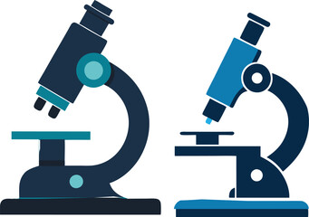 Health and Medical Concept Microscope vector silhouette .