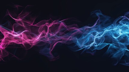 Abstract Blue and Pink Swirling Lights