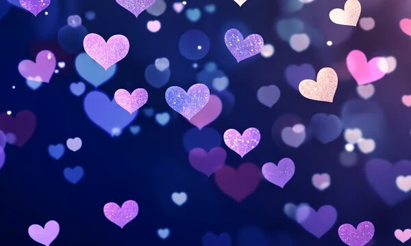 Incredibly cute purple and pink background with hearts