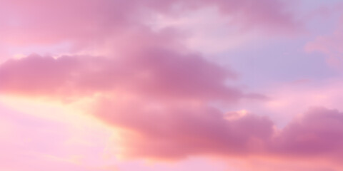 Dreamy pink sky and clouds