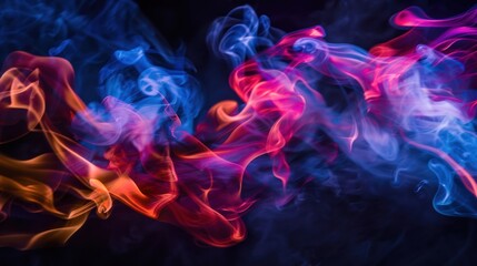 Obraz premium Abstract Smoke Art with Vibrant Colors