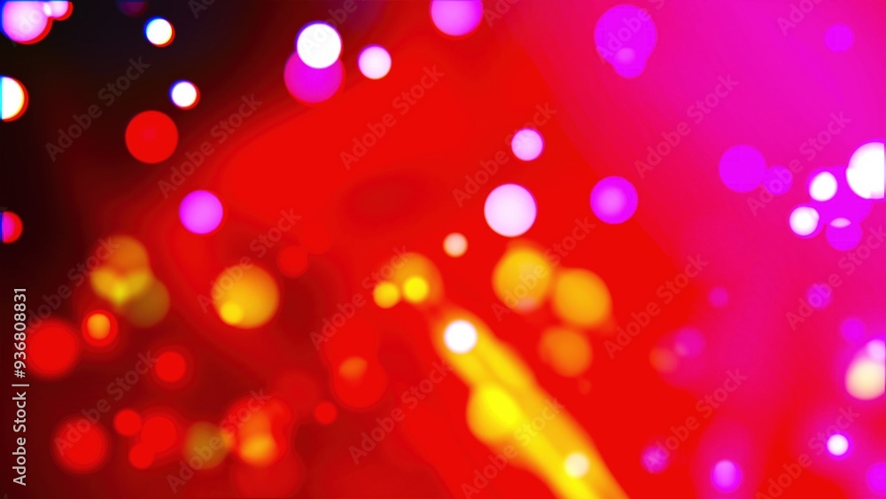 Poster bokeh particles with gradient background. computer generated 3d render