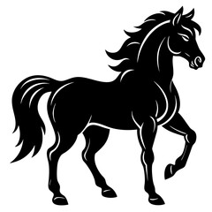 silhouette of a horse