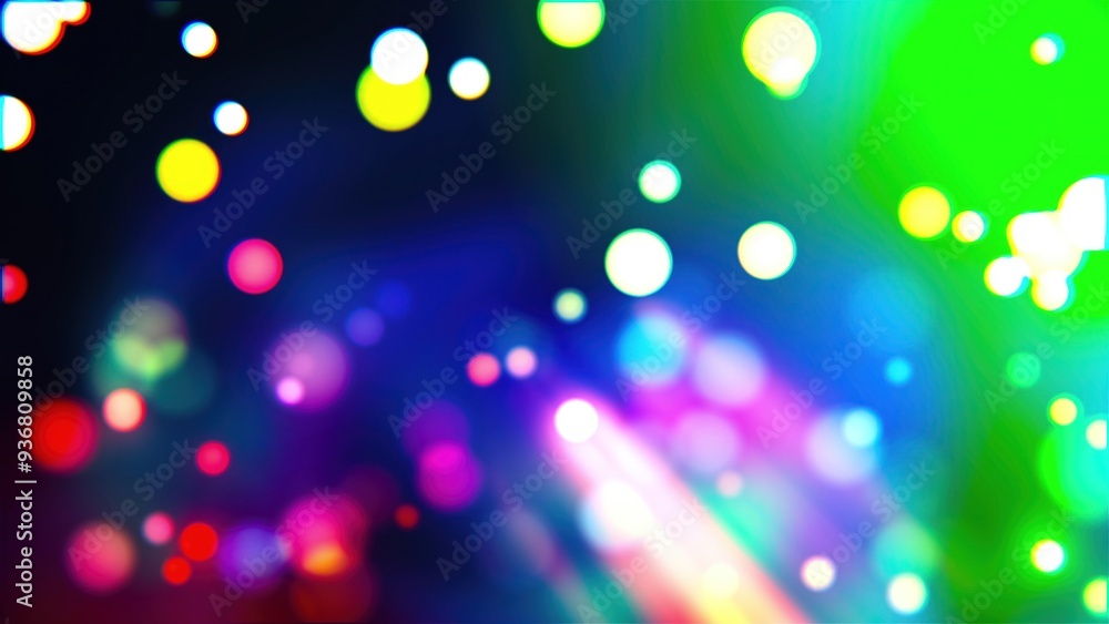 Poster bokeh particles with gradient background. computer generated 3d render