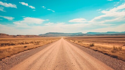Naklejka premium empty road in the desert