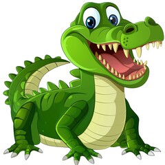 Naklejka premium Crocodile Earth animal cartoon isolated whitebackground