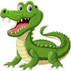 Fototapeta premium Crocodile Earth animal cartoon isolated whitebackground