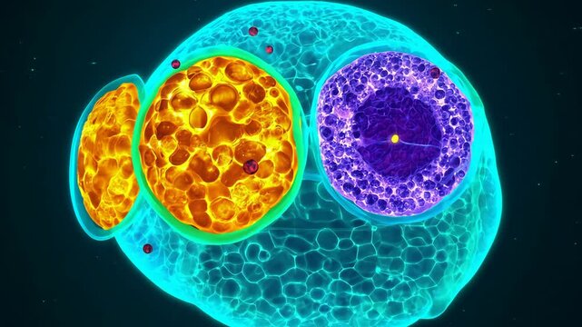 Exploring the intricate structure and functions of a eukaryotic cell in a microscopic view
