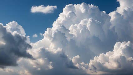 A Large Cumulus Cloud Formation in a Blue Sky