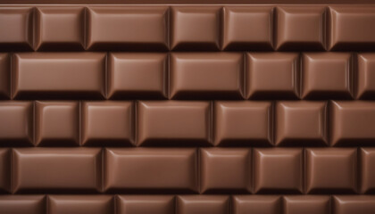 Naklejka premium Close-up Texture of a Smooth Chocolate Bar