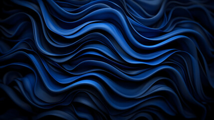 Obraz premium Blue Abstract Background With Wavy Shapes