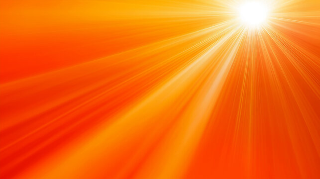 A vibrant orange gradient background with rays of sun, creating an atmosphere of warmth and joy.
