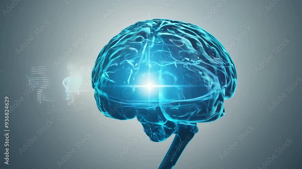 Poster exploring the neural networks of a computer model illustrating brain-like functions