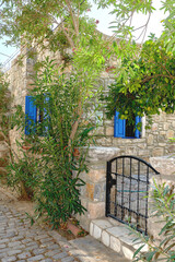 Architecture, building and house in city of Turkey for tourism, traditional infrastructure and...