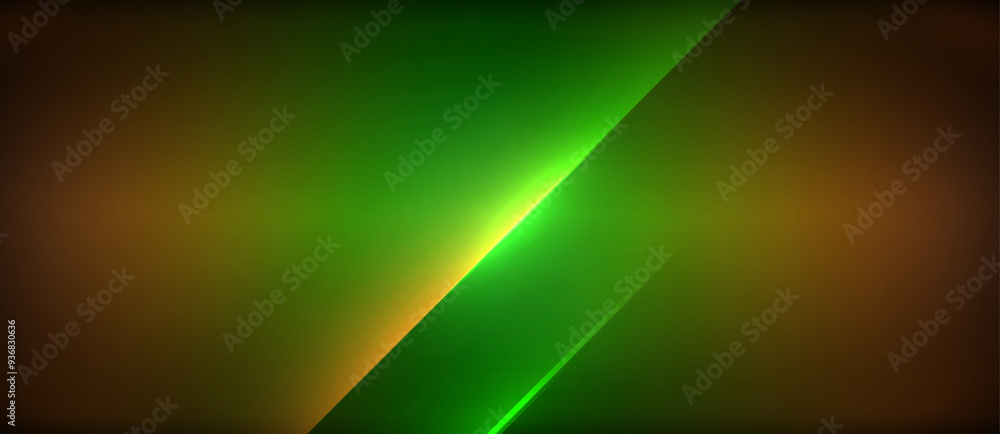Poster neon dynamic diagonal light rays background. techno digital geometric concept design for wallpaper, 