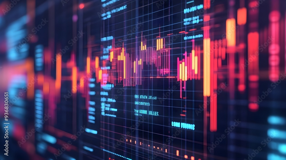 Poster abstract digital data & network technology background