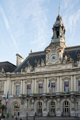 Obraz premium Tours street view, city on Central Loire valley, visiting on castles of Loire valley, France