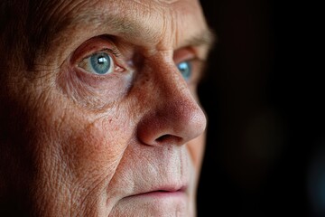 Obraz premium Lifelike portrayal of a person’s face as it changes over time