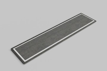 rectangular steel shape rough texture 3d render