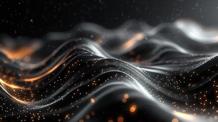 Dark Abstract Motion: Looping 3D Render for Background Design