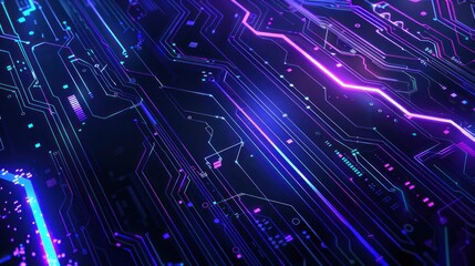 Abstract Futuristic Circuitry Pattern