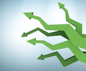 Many arrows showing different business results