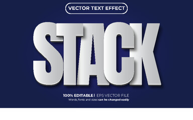 Stack 3D editable text effect template