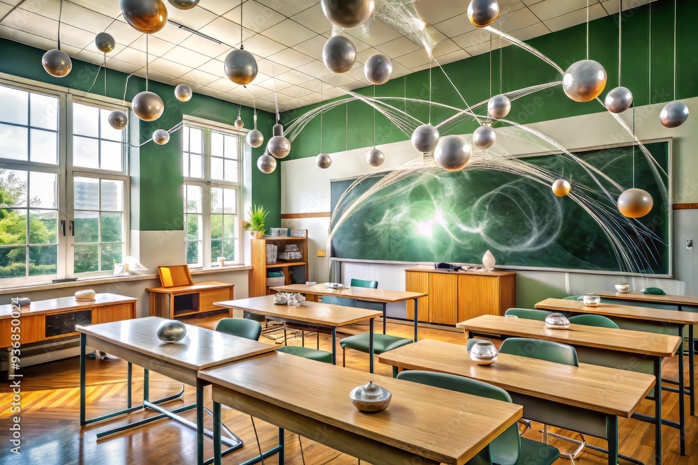Wall mural the intricate dance of subatomic particles and celestial bodies led to the discovery of chaos theory