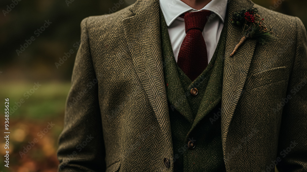 Canvas Prints menswear autumn winter clothing and tweed accessory collection in the english countryside, man fashi