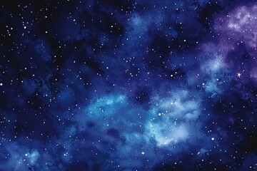 Obraz premium Watercolor Galaxy Night Sky Background
