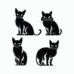 Abyssinian Cat Silhouette Stunning Designs and Vectors Illustration for Cat Lovers