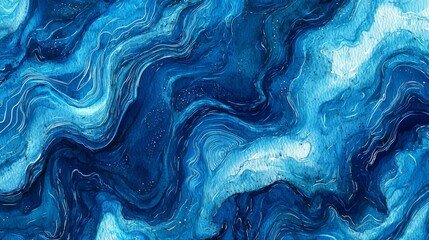 Obraz premium Abstract Blue Swirling Watercolor Background Texture