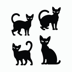 Abyssinian Cat Silhouette Stunning Designs and Vectors Illustration for Cat Lovers