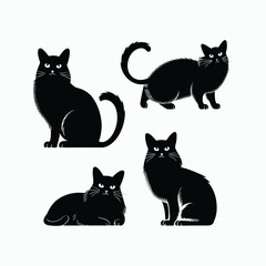 Abyssinian Cat Silhouette Stunning Designs and Vectors Illustration for Cat Lovers