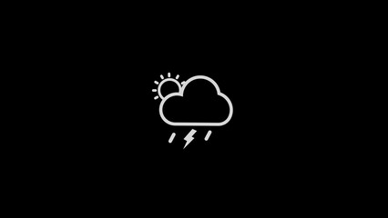 Weather icon illustration on simple background