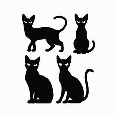 Abyssinian Cat Silhouette Stunning Designs and Vectors Illustration for Cat Lovers