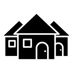 Housing area, house glyph solid icon