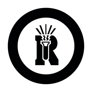 dangerously reactive material symbol , vector illustration