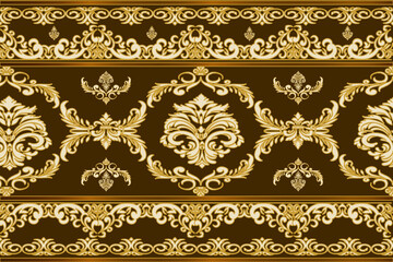 Naklejka premium seamless damask pattern