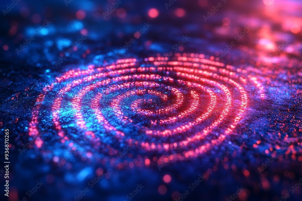Poster abstract representation of data flows in vibrant colors symbolizing the dynamic nature of digital in