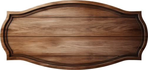 empty Wooden sign board vintage retro transparent background