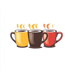 Coffee Mug Group Vector Icon Illustration -  Download