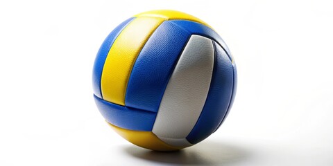 Volleyball ball on a white background, sports, game, equipment, object, round, sphere, rubber, team, competition, play