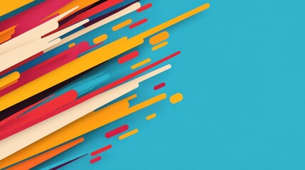 Fototapeta premium Experience vibrant speed lines and textured illustrations that energize your visual space, bringing designs to life