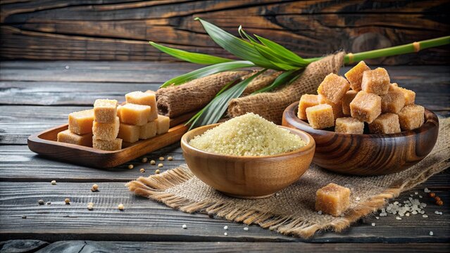 Traditional Uzbek navat sugar and cane sugar on rustic wooden table , Uzbekistan, dessert, sweet, traditional, cuisine