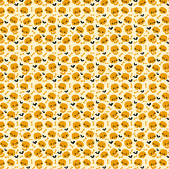 Colorful Bats Skulls & Bones Spooky  Halloween Festive Samhain Hallows Eve Design 483