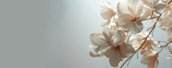 A close up of a flower with a white background
