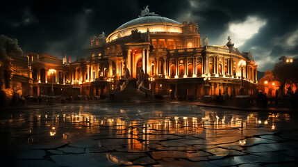 City at night, saint peter basilica, saint peter basilica city