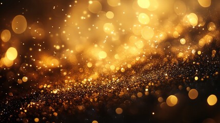 Obraz premium A gold and black background with a lot of sparkles