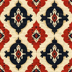 Abstract Red Black and White Pattern.